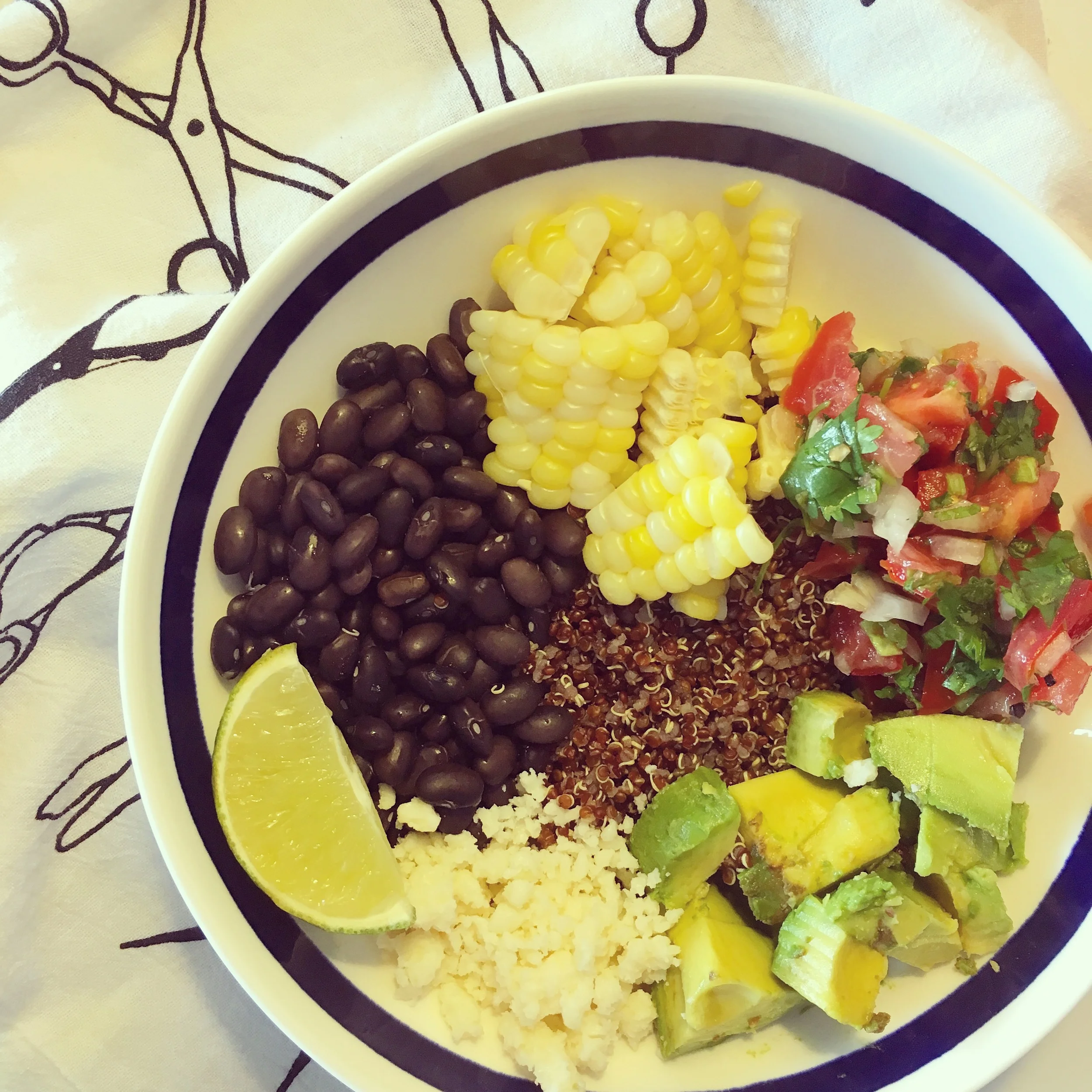 Mexican Quinoa Bowl Ready to be Eaten