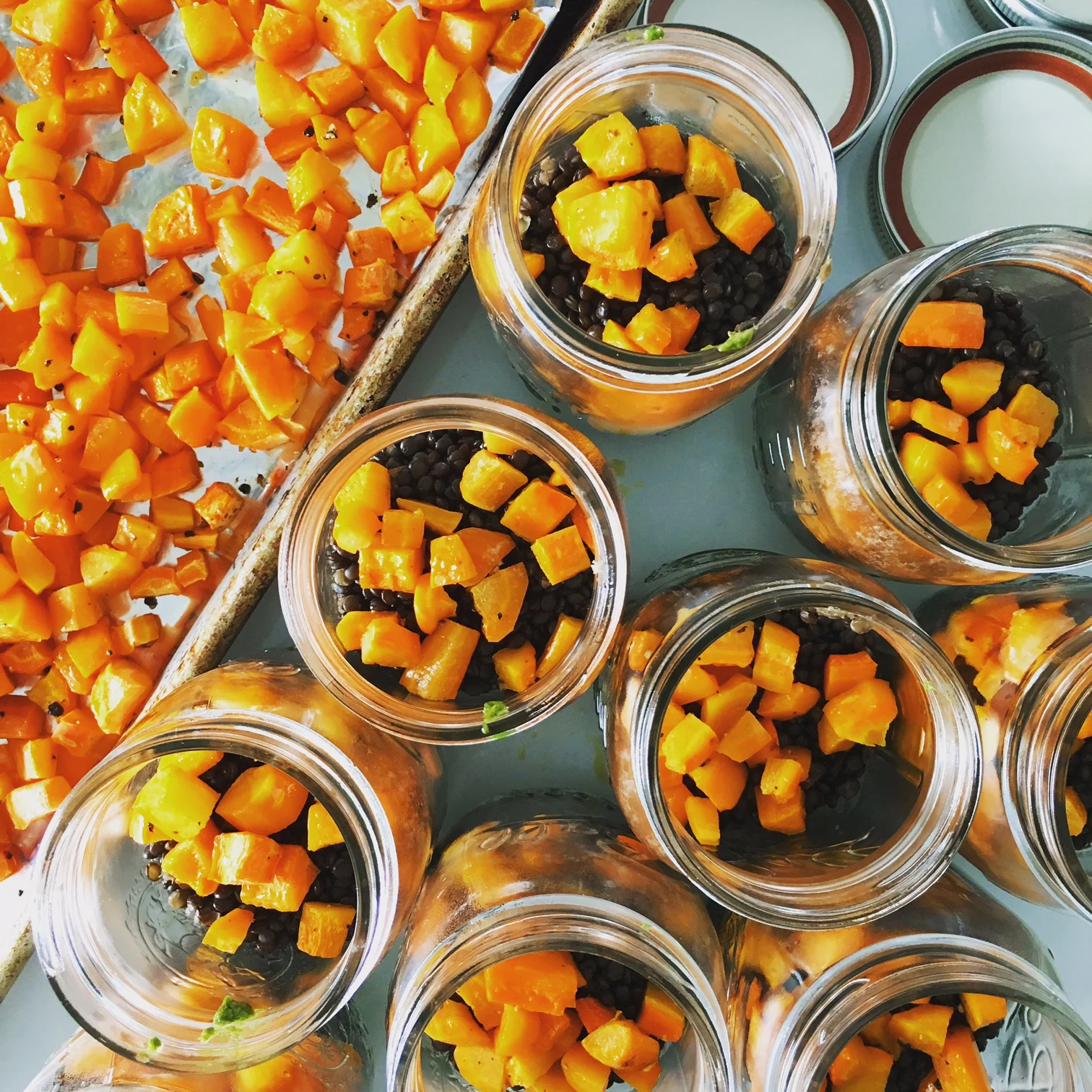 Fall Colors in our Lentil Salad