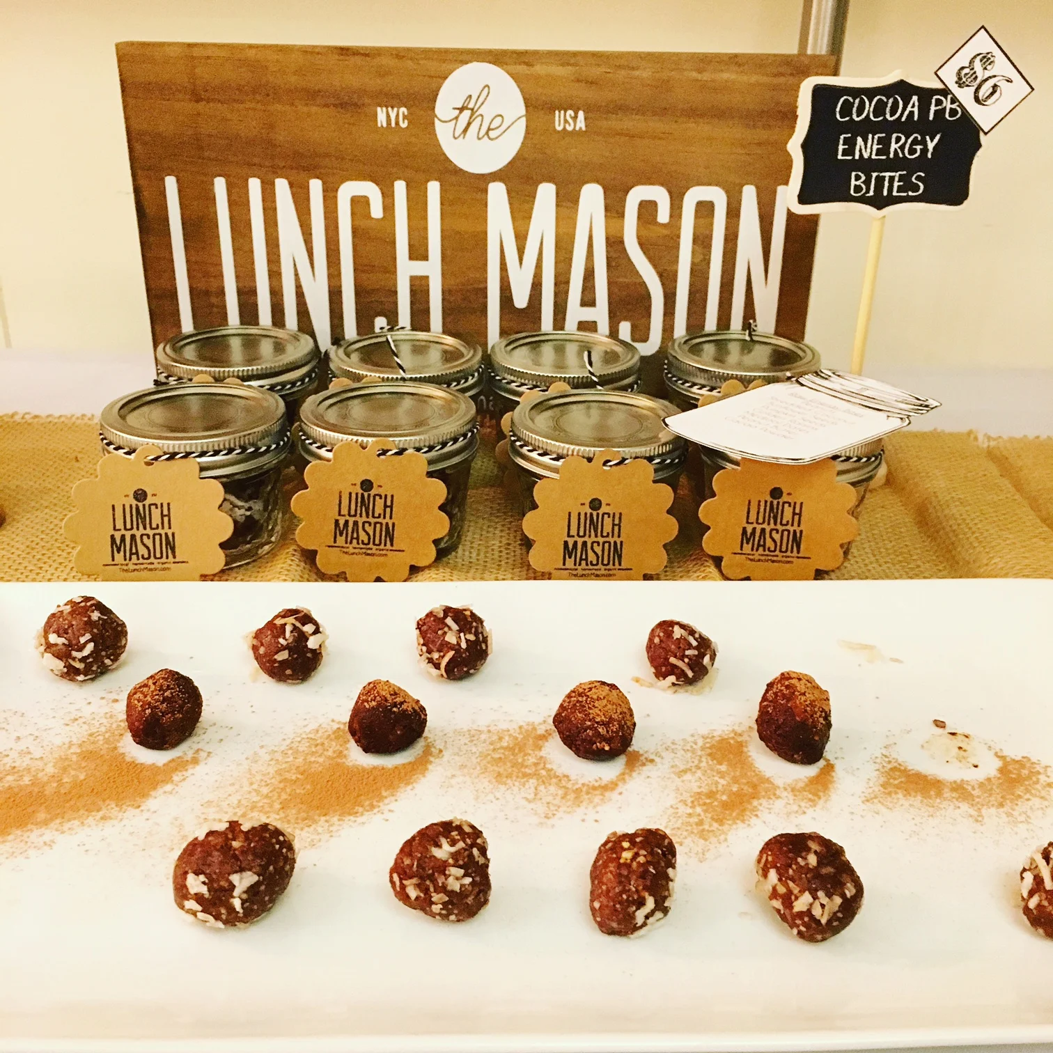 Energy Bite Samples at Exhale Spa