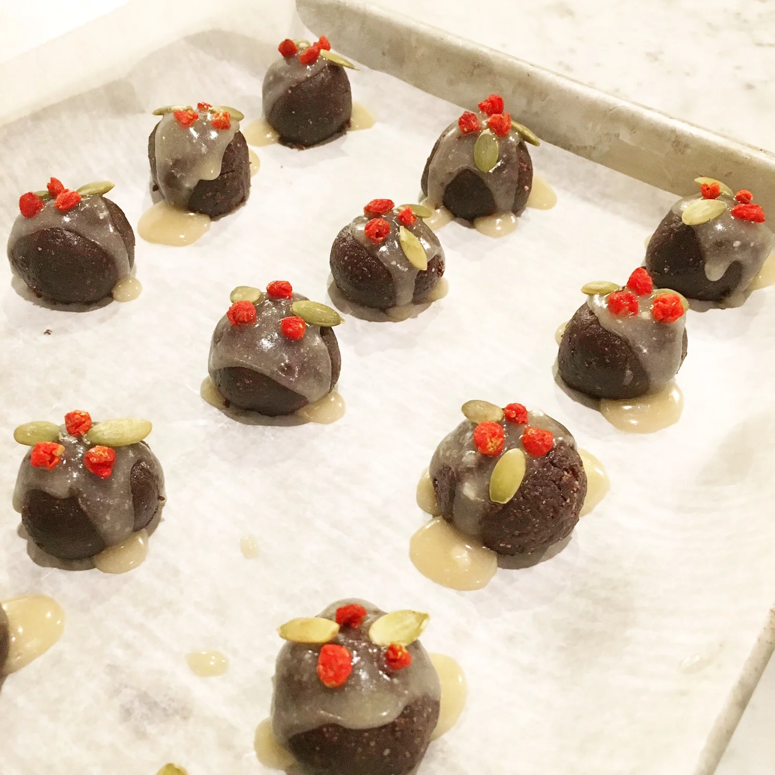 Raw Vegan Brown Bites ready for Holiday Celebrations!