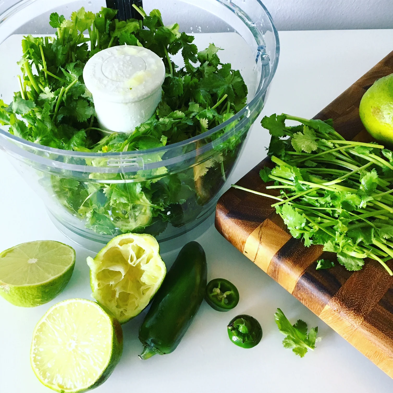 Lime Jalapeño Cilantro Dressing in the Making