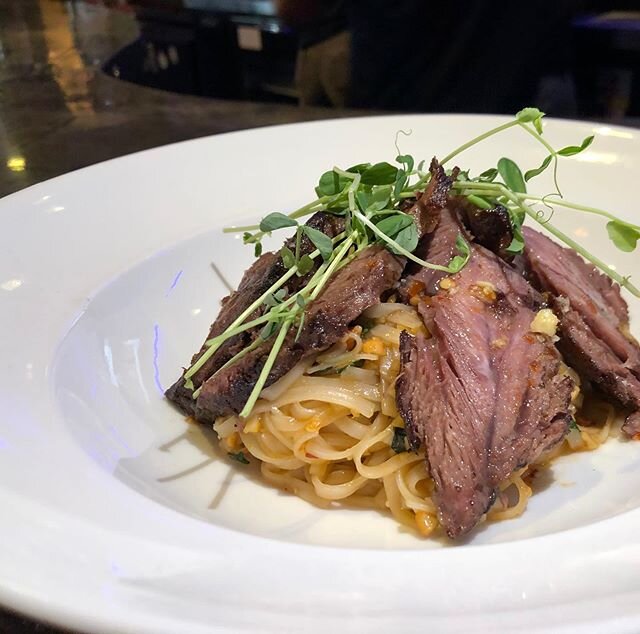 Thai Wagyu Sous Vide Beef Cheeks // rice noodles, basil, mint, cashew, chili, nam sod. 
Live music with Bryce Allyn starts at 7:30!