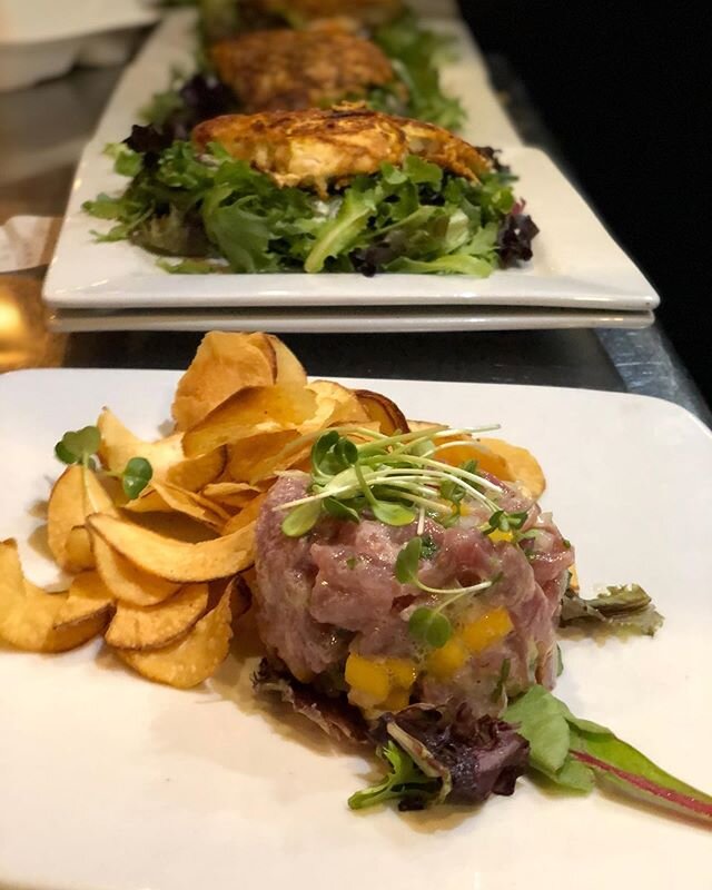 Yellowfin Tuna Ceviche &bull; mango, cucumber, onion, jalape&ntilde;o, cilantro, served with yuca chips
Live music music with @alexjzapatier811 starts at 6:30!