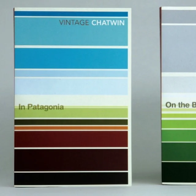In #Patagonia from our #abstract #landscape series for #travel #writer #Bruce Chatwin in 2008. We wanted to see how much landscape and #narrative we could convey with the simplest #graphic elements. #books #booklover #vector #geometry #colour #colours #argentina #pampas #horizon #sky #land #blue #green #graphicdesign #bookdesign #SALUarchive