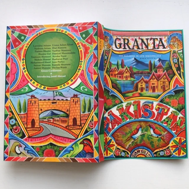 The #Pakistan issue of Granta #magazine which we art directed and curated a #showcase of #contemporary #Pakistani #art for, including works from Rashid Rana & Iftikar Dadi amongst others. We wanted an actual truck #artist from Pakistan to create the cover and we were lucky to find Islam Gul from #Karachi Three weeks after we sent some #sketches via an #Urdu translator we received beautifully crafted boards one meter in size for use on both the front and the back if the #magazine. An all round rewarding project. #pakistaniart #truckart #busart #magazine #magazinedesign #artdirection #international #design #contemporaryart #southeastasianart #artmagazine #painting #colours #colourful #curator #creative #SALUarchive