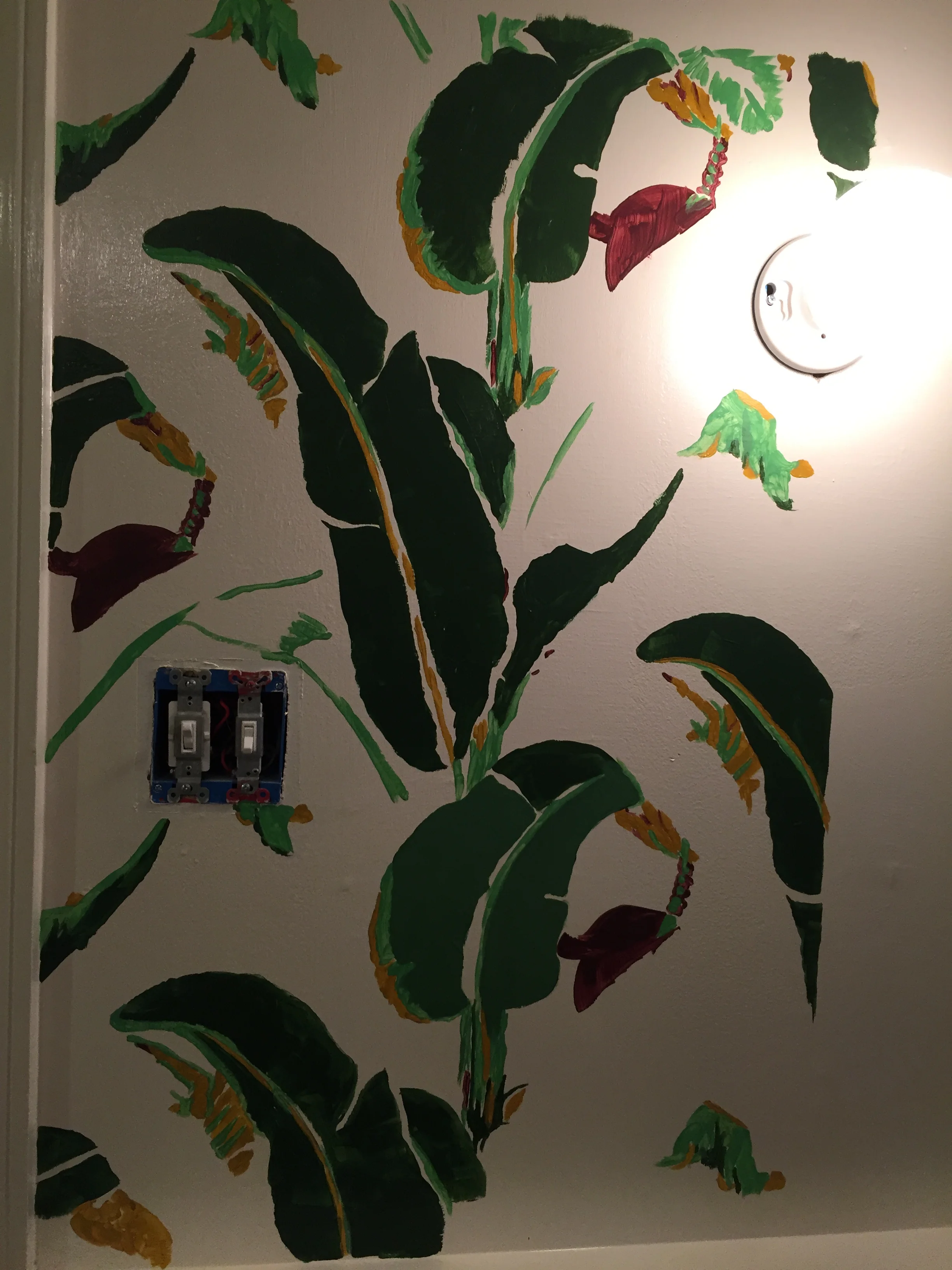 'Martinique wallpaper' mural at Sweethaus Ivy - Day 1