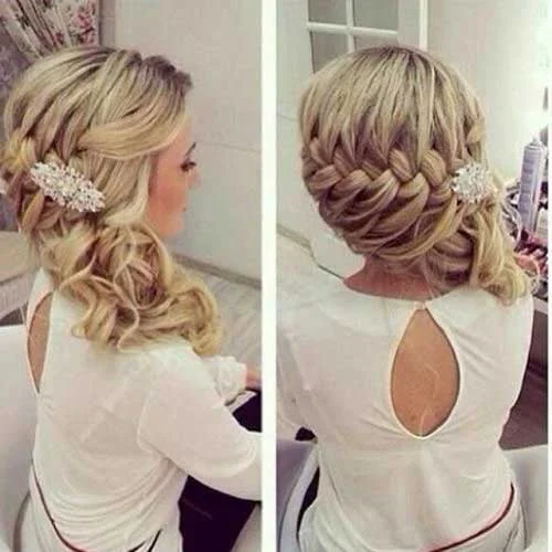 Braids are still a hot trend to wear. Sweep it off to the side for a unique look.