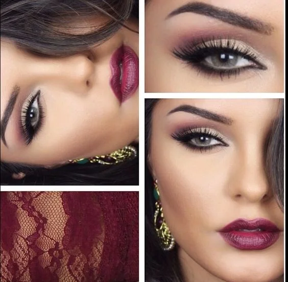 Are you wearing a bold party dress? Sass up your makeup with this daring but pretty look. Pair a beautiful berry lip with a smokey eye for an extreme makeup transformation. Warning...your friends might not recognize, but love it!!