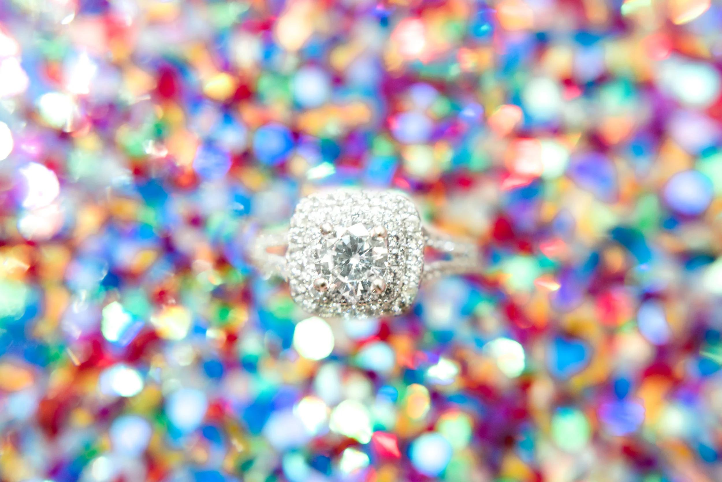 wedding ring sparkles