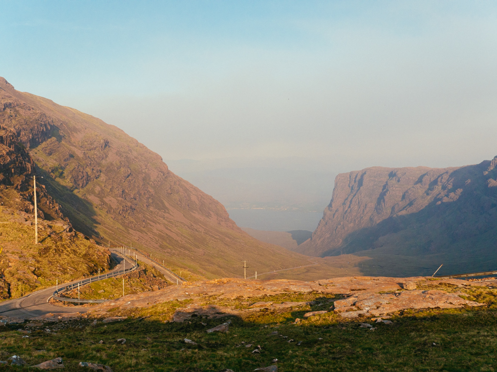Great drive, an even greater view. Our visibility was slightly clouded with smoke from the wild fires in Torridon. Gladly it became clear the next day.