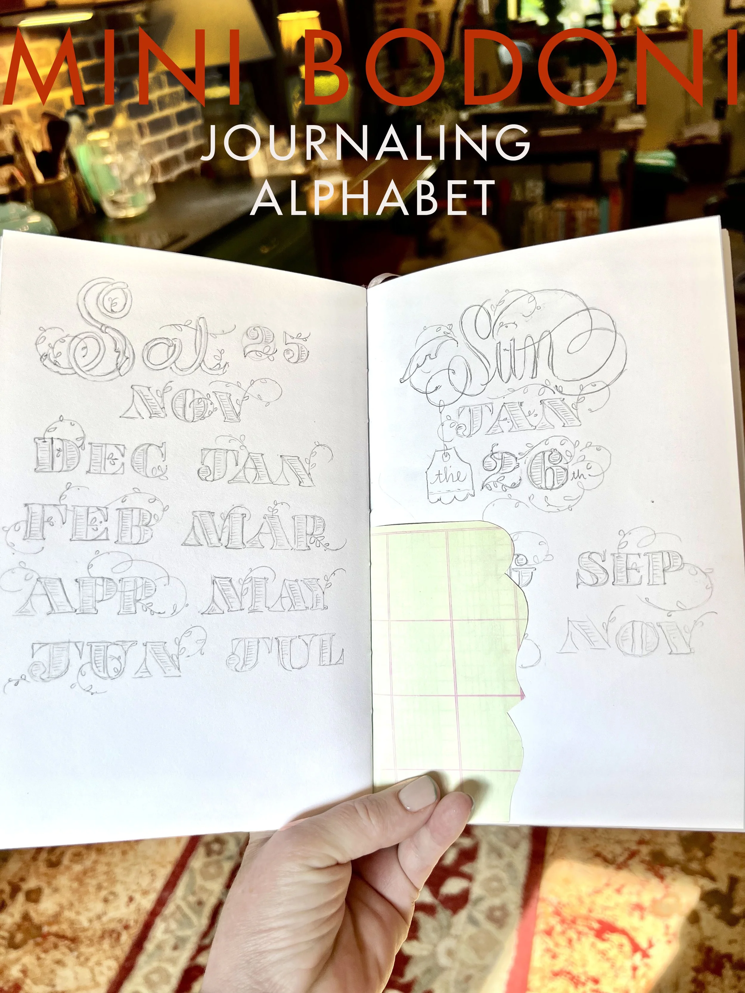 📝 Mini Bodoni Journaling Alphabet Wed PM