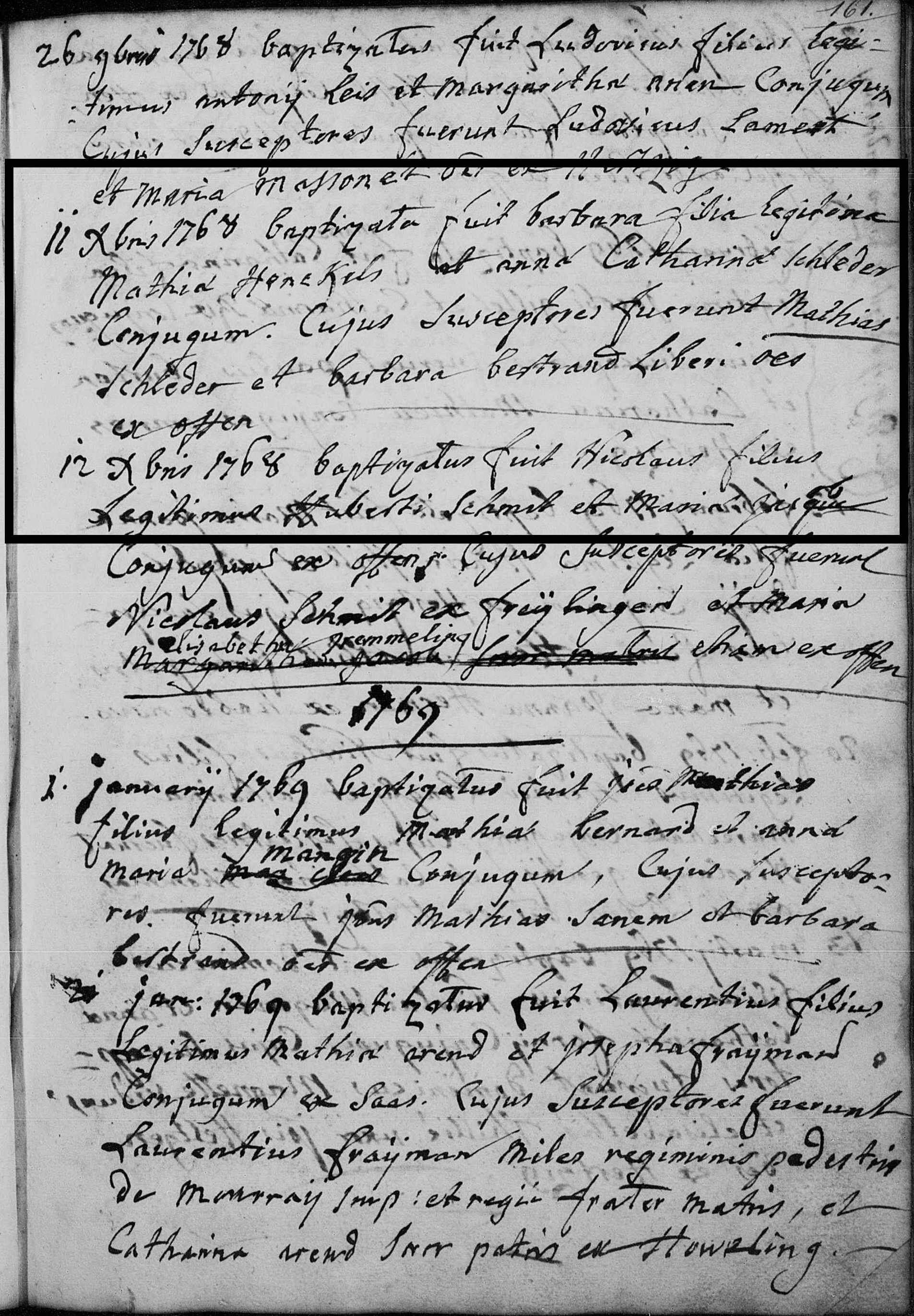 Henckels Barbara - 11 Dec 1768 - birth record