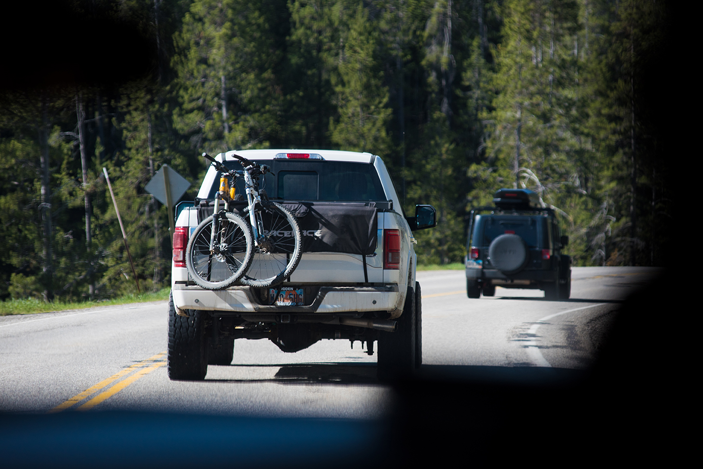 On the road - always with a bike in tow