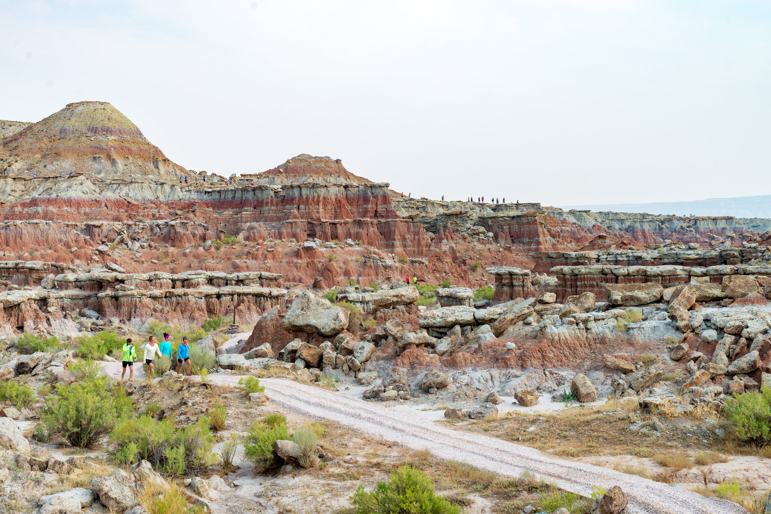 Cyclists explore Gooseberry Badlands on their way from Meeteetse to Thermopolis. Photo by Nick Olson