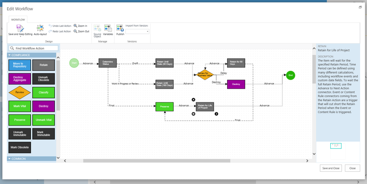 DoD Certified Automated Content Workflow in Collabware CLM for SharePoint.