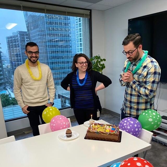 Here&rsquo;s to our January birthday babies! Today we celebrated Oday, Mia, Brian, and Jayson (not pictured)! 🎂🎉 #collabculture #officeculture #happybirthday #welovecake