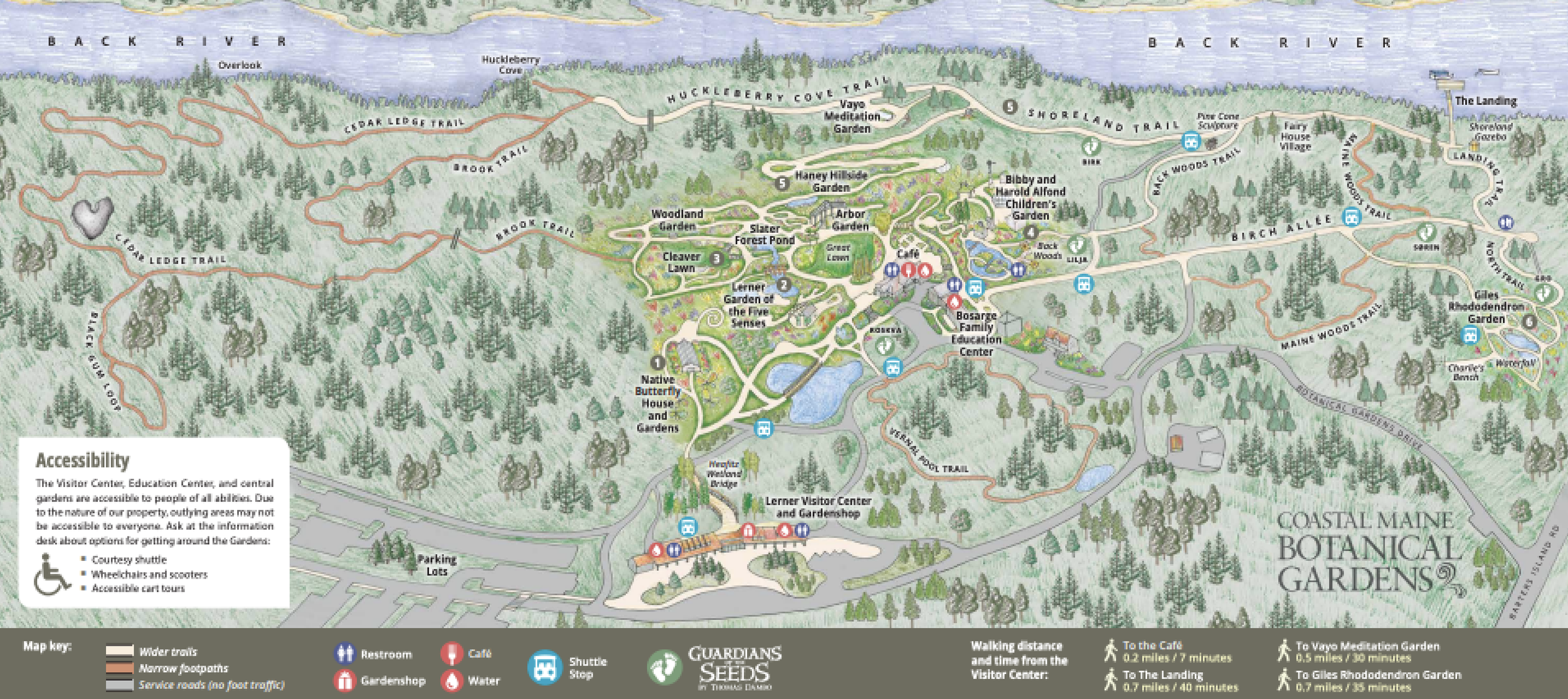 Coastal Maine Botanical Gardens Guest Map