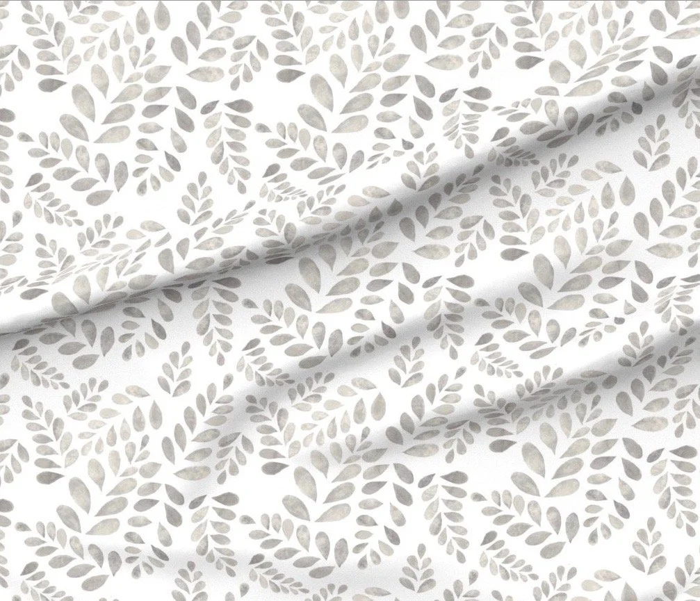 Quiet Garden-Neutral Leaf Scatter