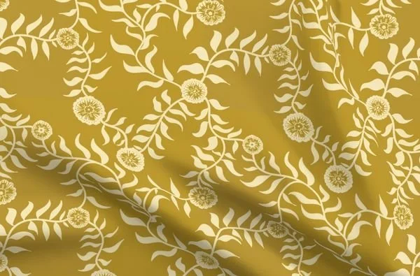 Winding Meadow Vine - Ocher