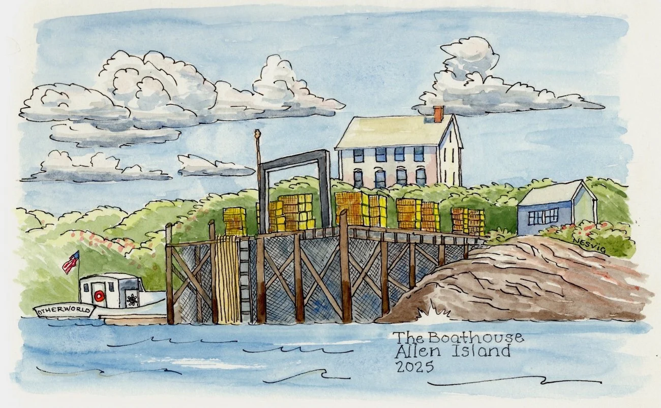 The Boathouse- Allen Island, Maine