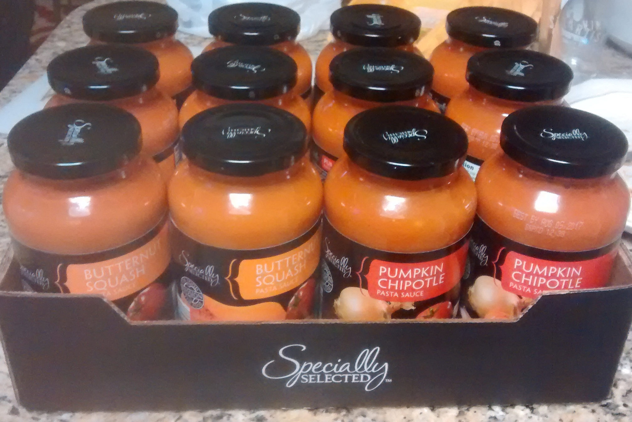 You better believe we stocked up on Pumpkin Chipotle and Butternut Squash spaghetti sauce at Aldi this winter!
