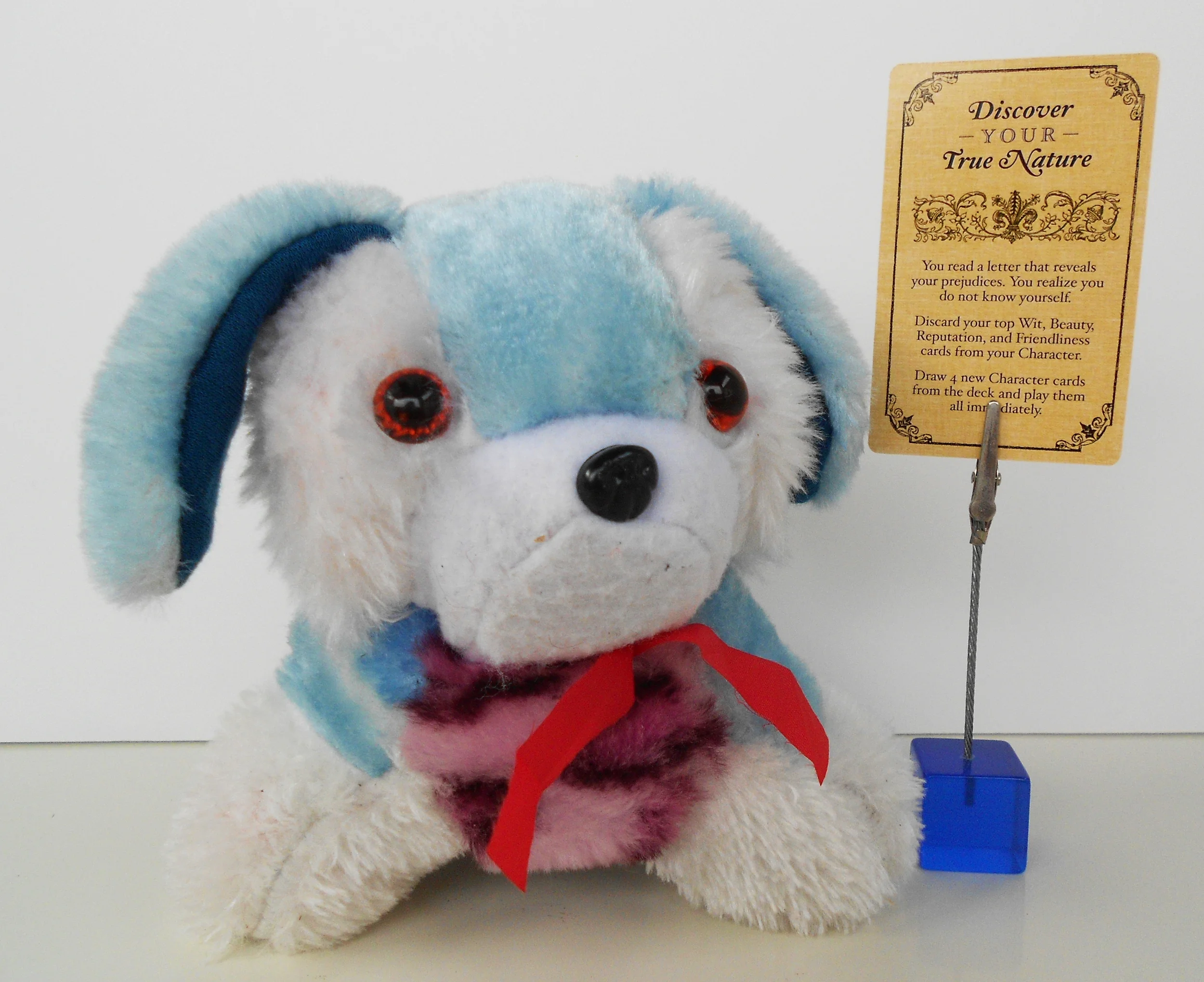 The ugliest stuffed dog in the world says we shouldn't let mismatched fur, a clashing bow tie, and a frowny face be an excuse - we should Discover our True Nature!