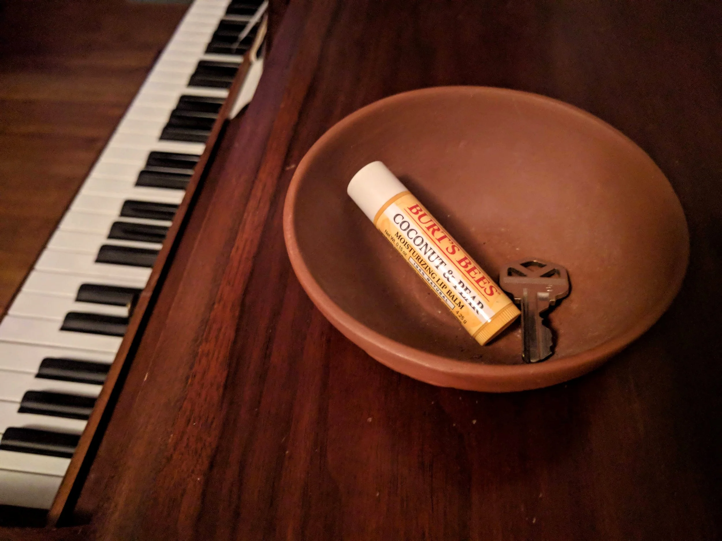 My chapstick. In its lovely home that it shares with a key. 