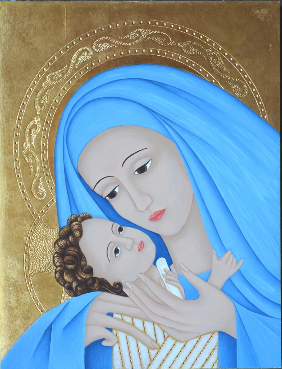 Mother of God Korsun, Blue