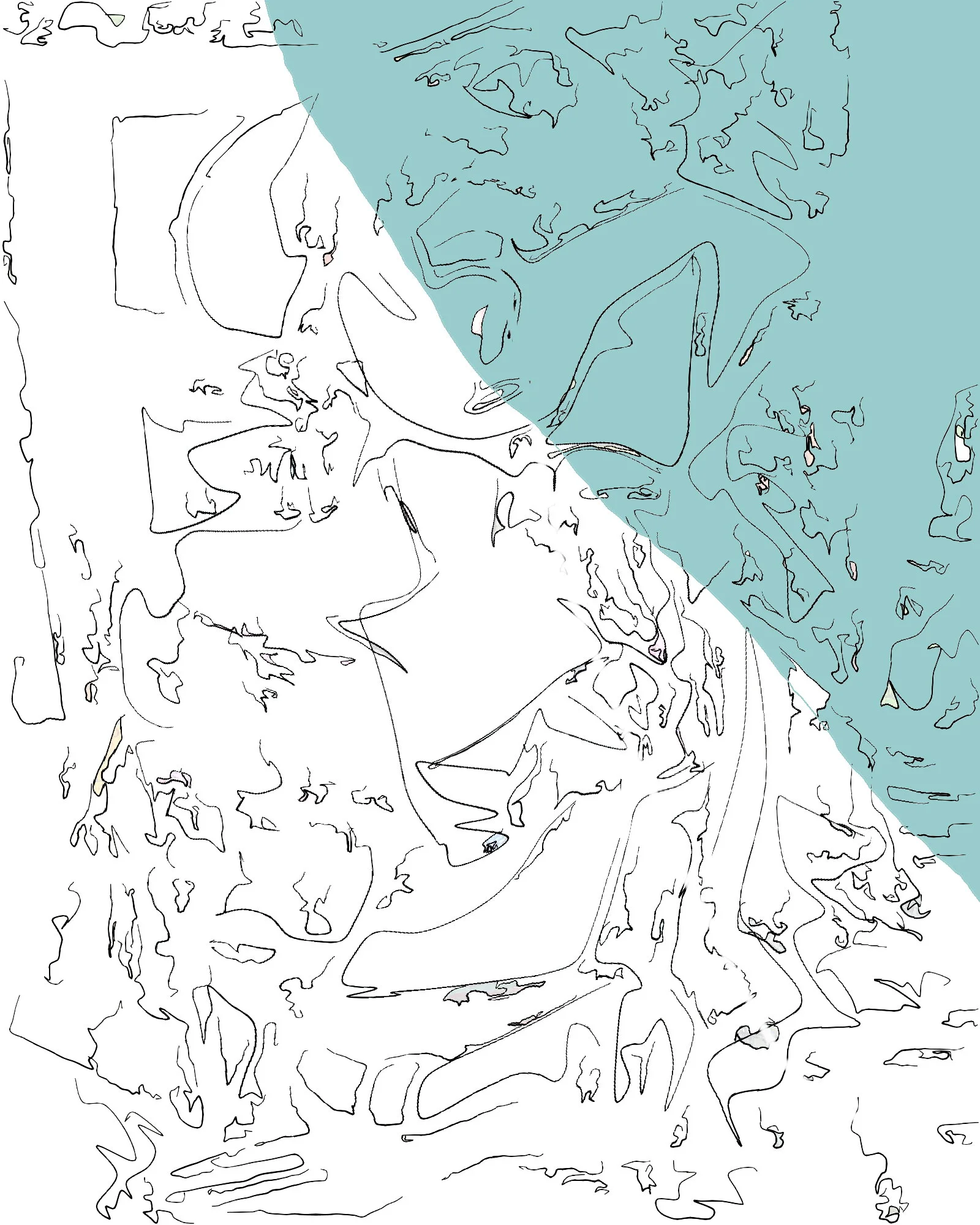 Minimalist Contour Line #103