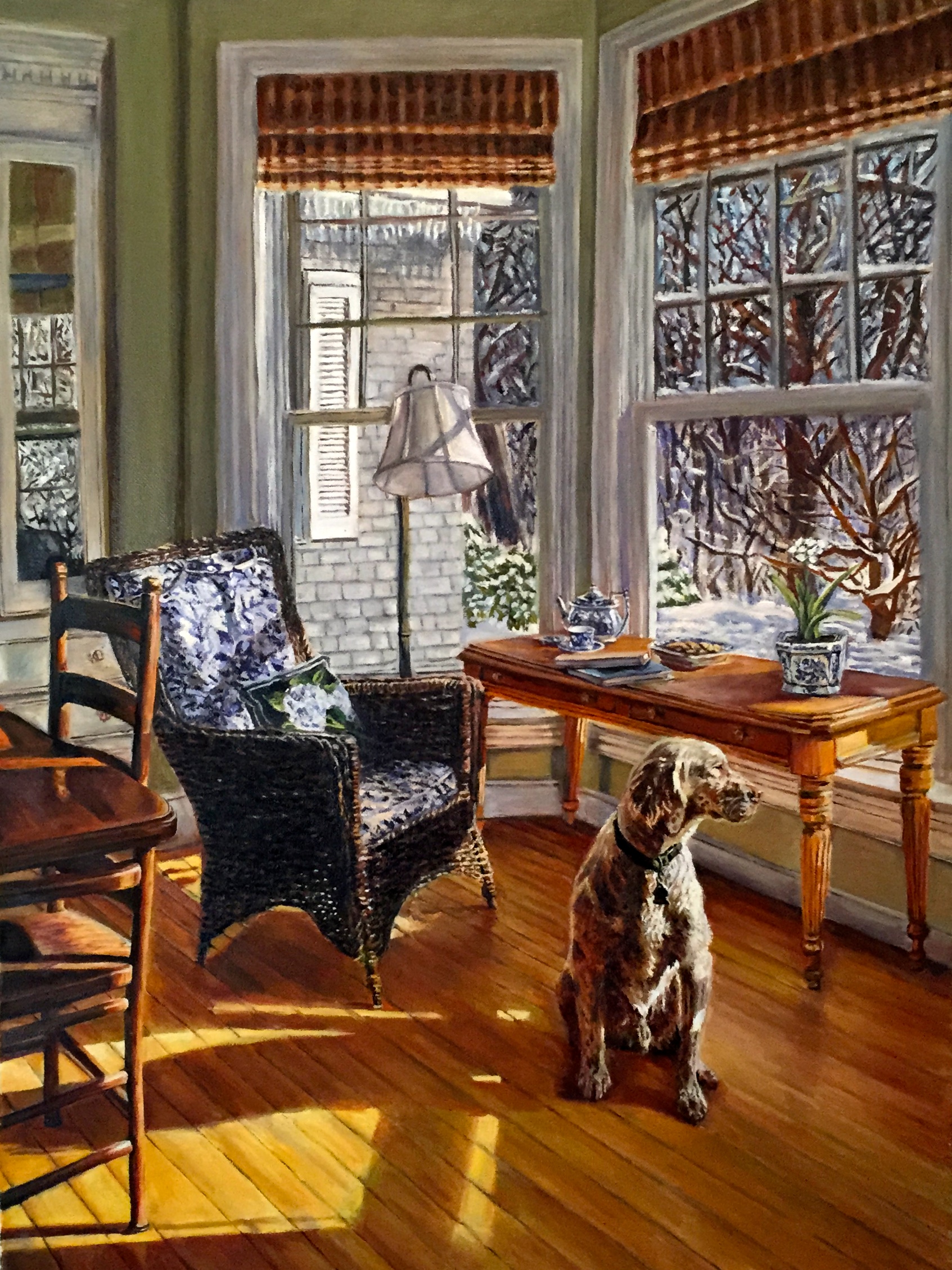 "Waiting" 18 by 24 inches, oil on canvas, SOLD