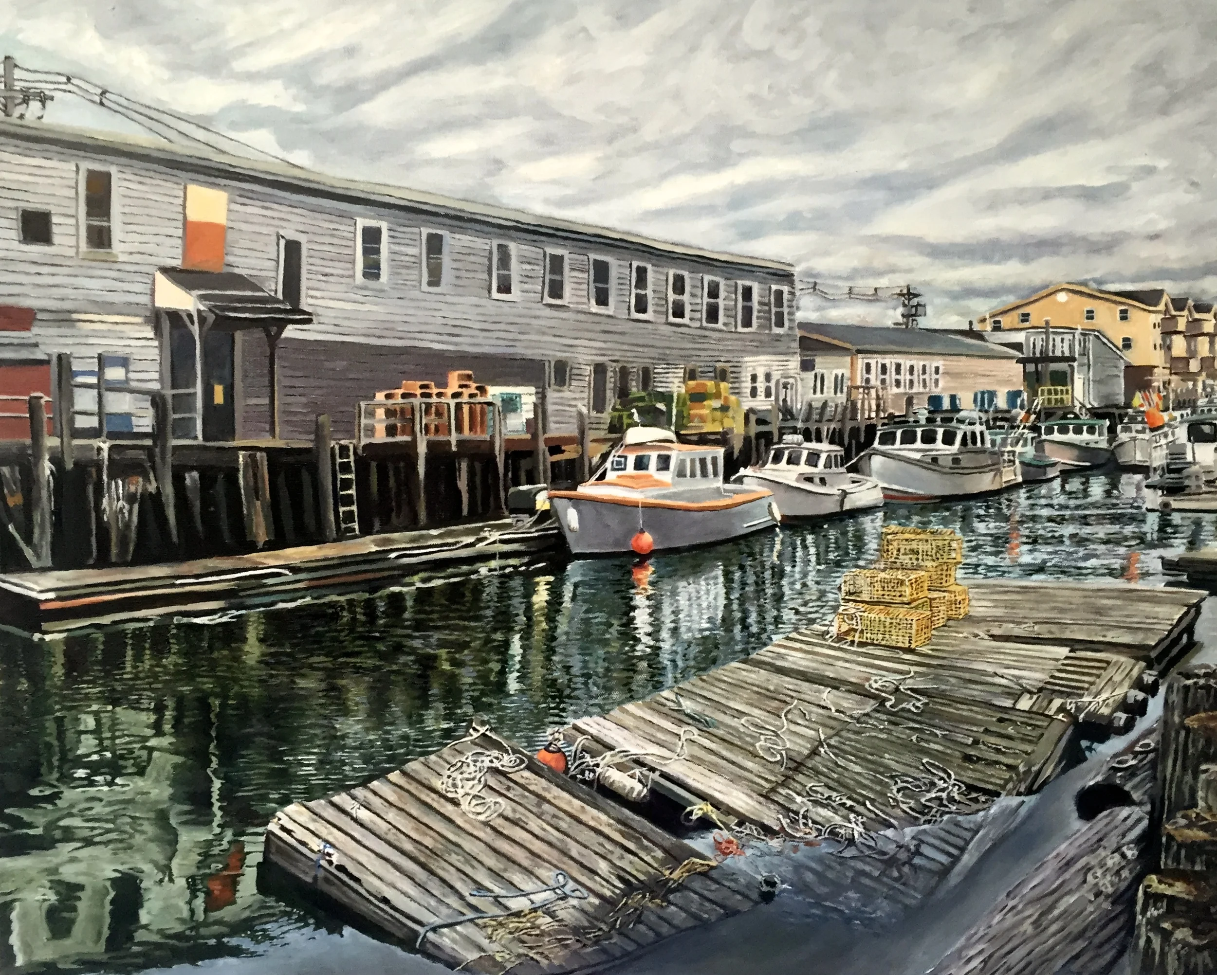 The Sinking Dock, 20 by 30 inches, Oil on canvas, SOLD