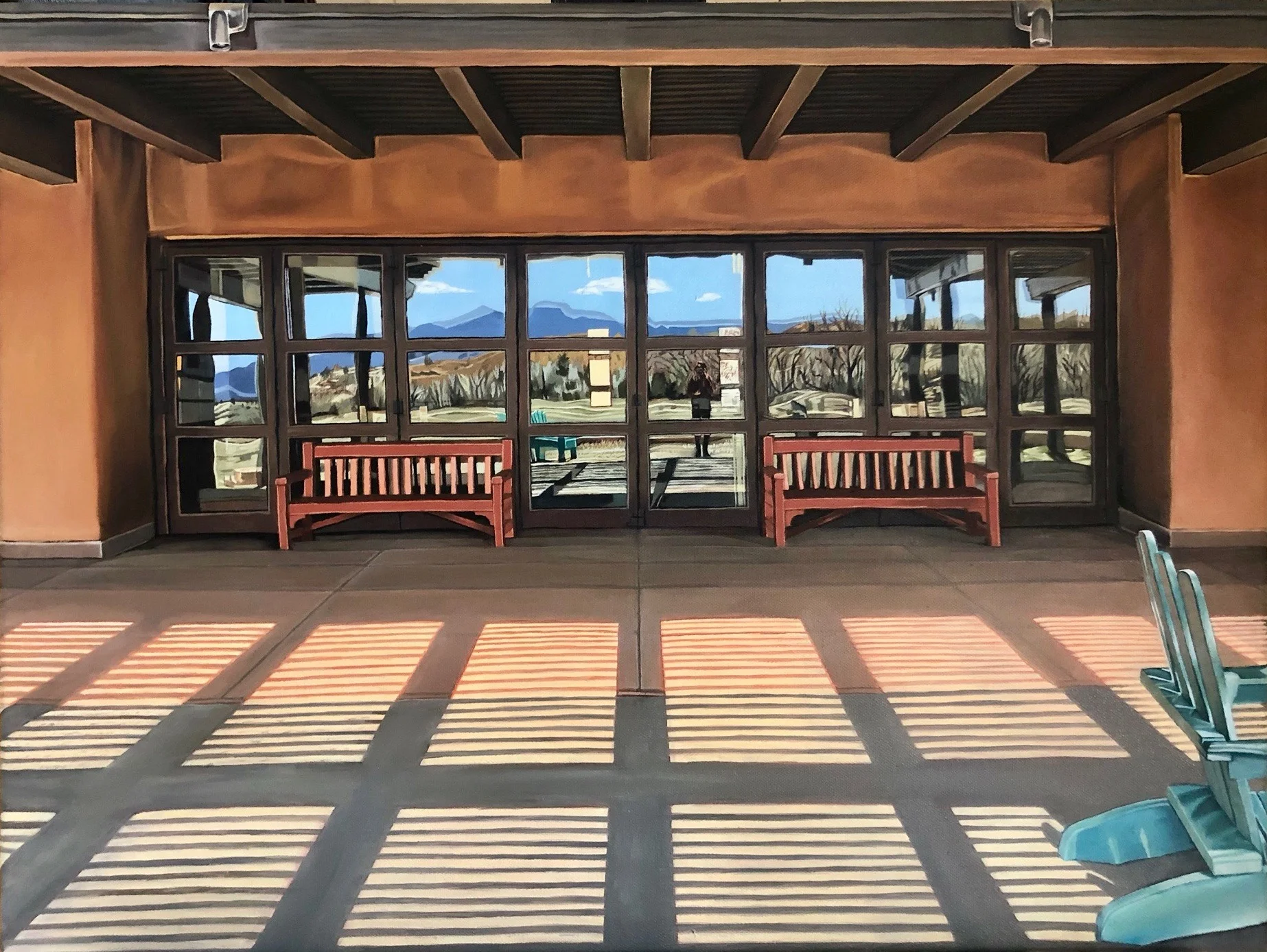 "Reflecting at Ghost Ranch" 18 by 24 inches