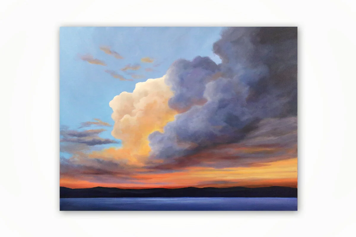 Last Light 16 X Acrylic Cloudscape Painting On Gallery Wrapped Canvas Mya Bessette