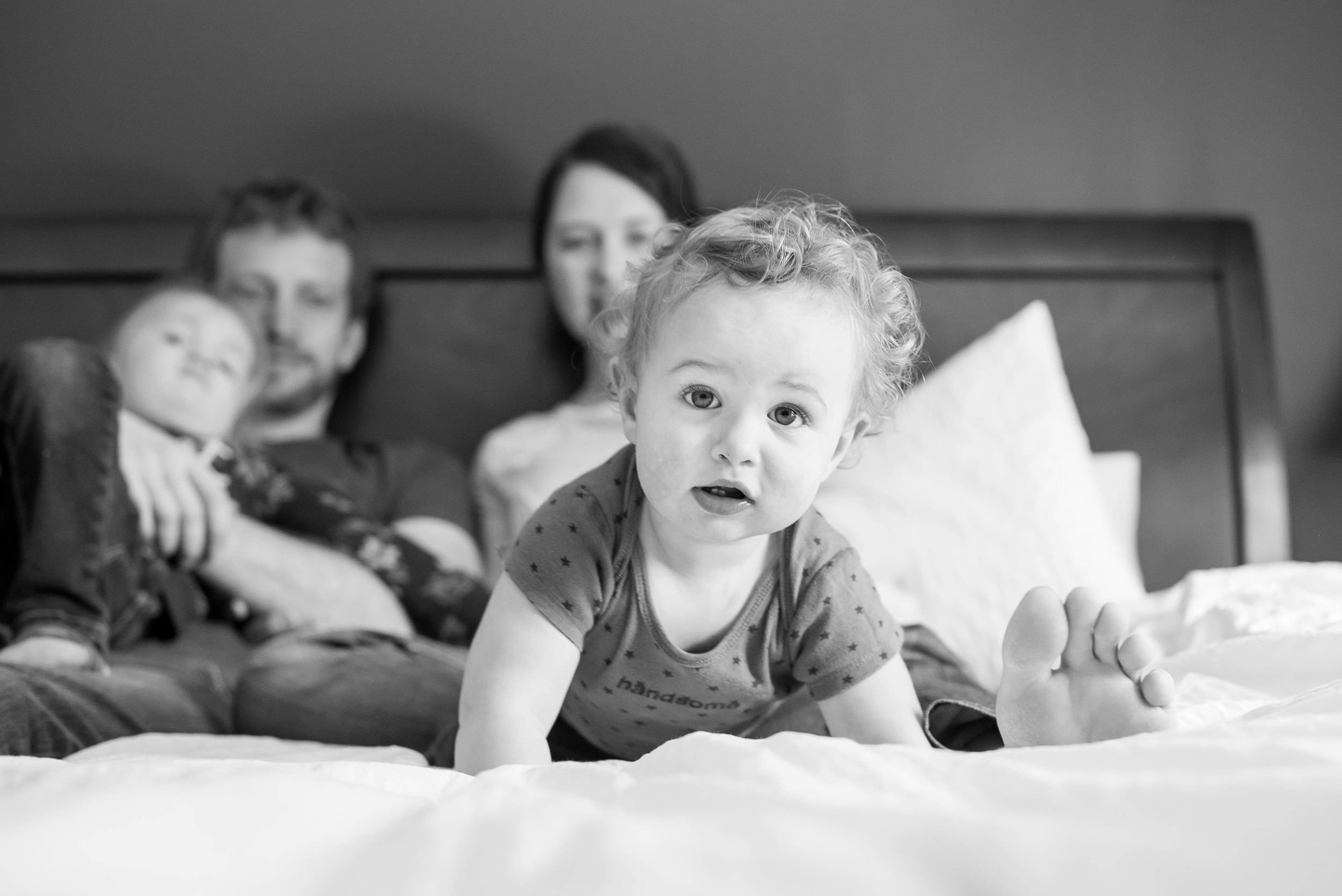 For a while, we played this game of Myles crawling toward the camera, sometimes getting really close to me before his mama would pull him back. This picture is nothing spectacular, but I like it! :)