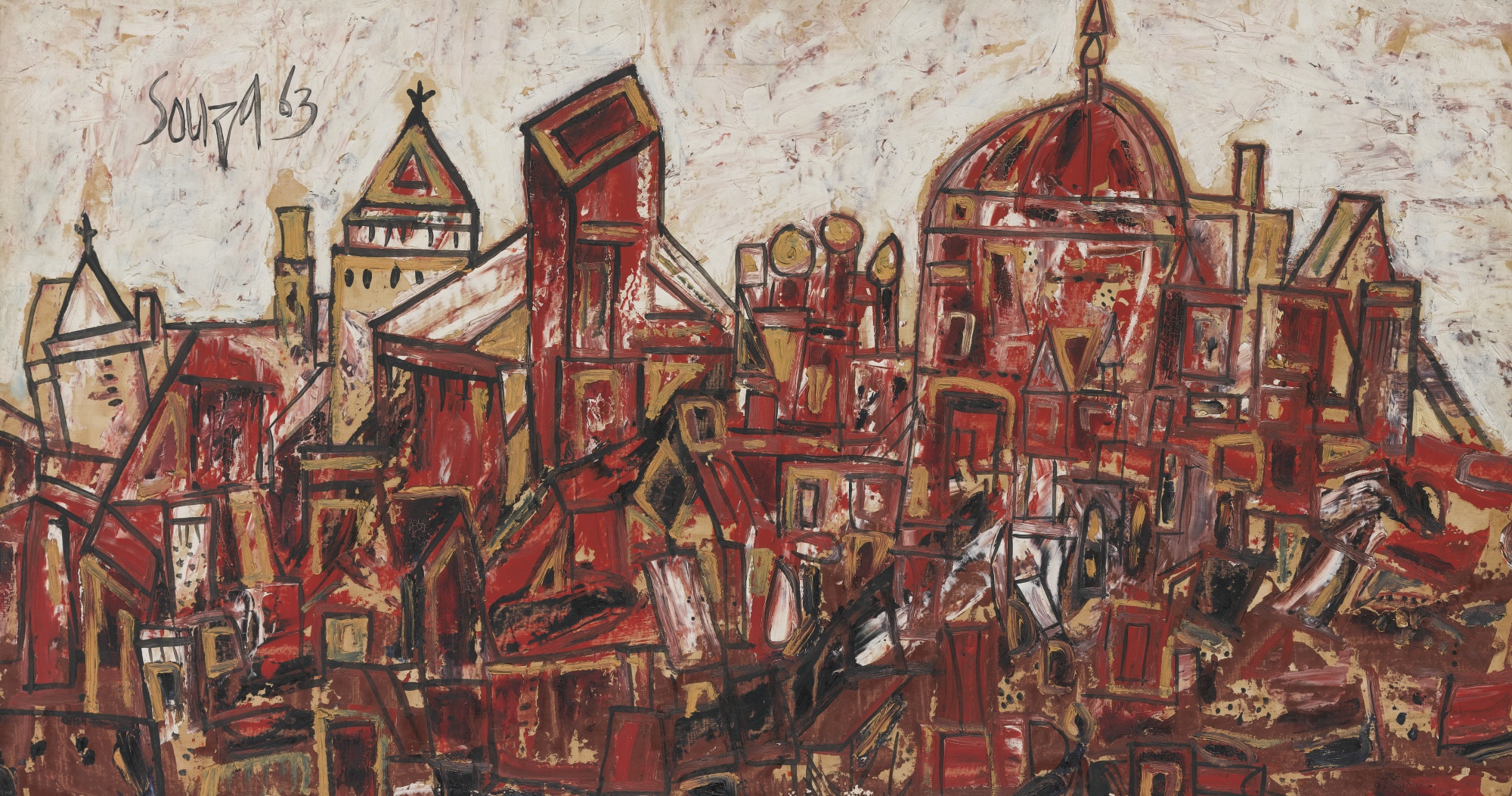 F.N.Souza 'Untitled (Landscape)', 1963.