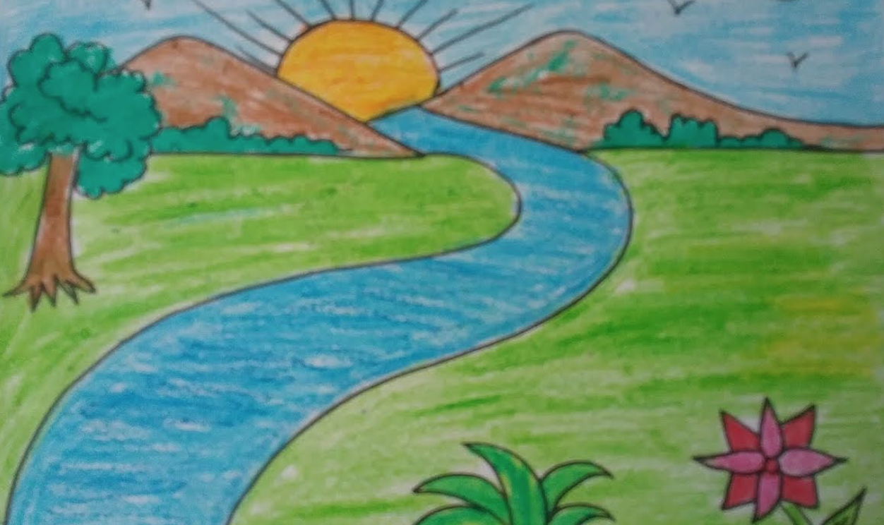 A version of the typical Indian nature scene