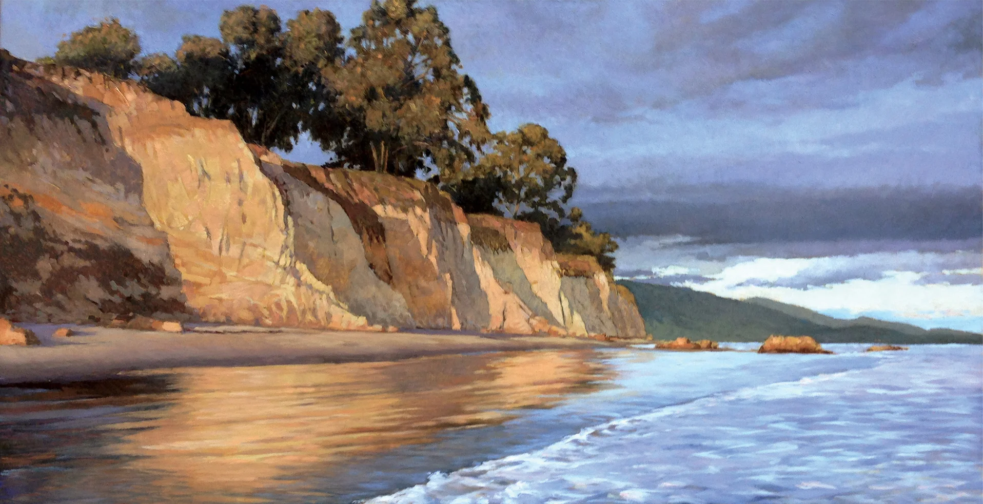 Golden Hour in Santa Barbara, 11 x 22, oil on board. SOLD
