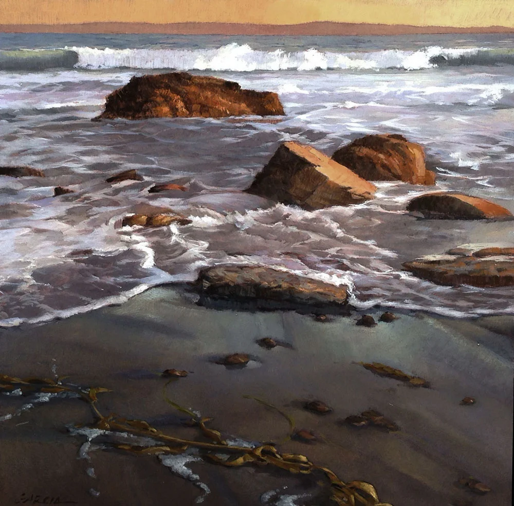 Shoreline at Thousand Steps, 12x12, oil on board, sold.