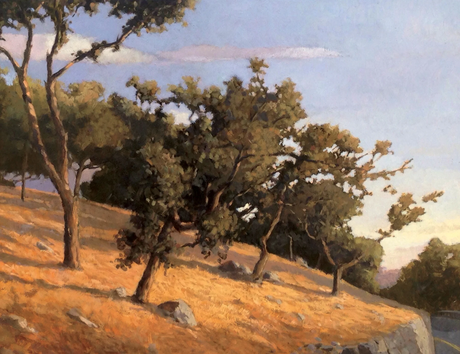 Oaks off Mountain Drive, 11 x 14, oil on board. Waterhouse Gallery