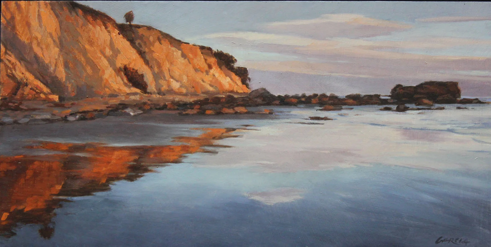 Shoreline Mirror, 6x12, oil on board. available at Waterhouse Gallery SOLD