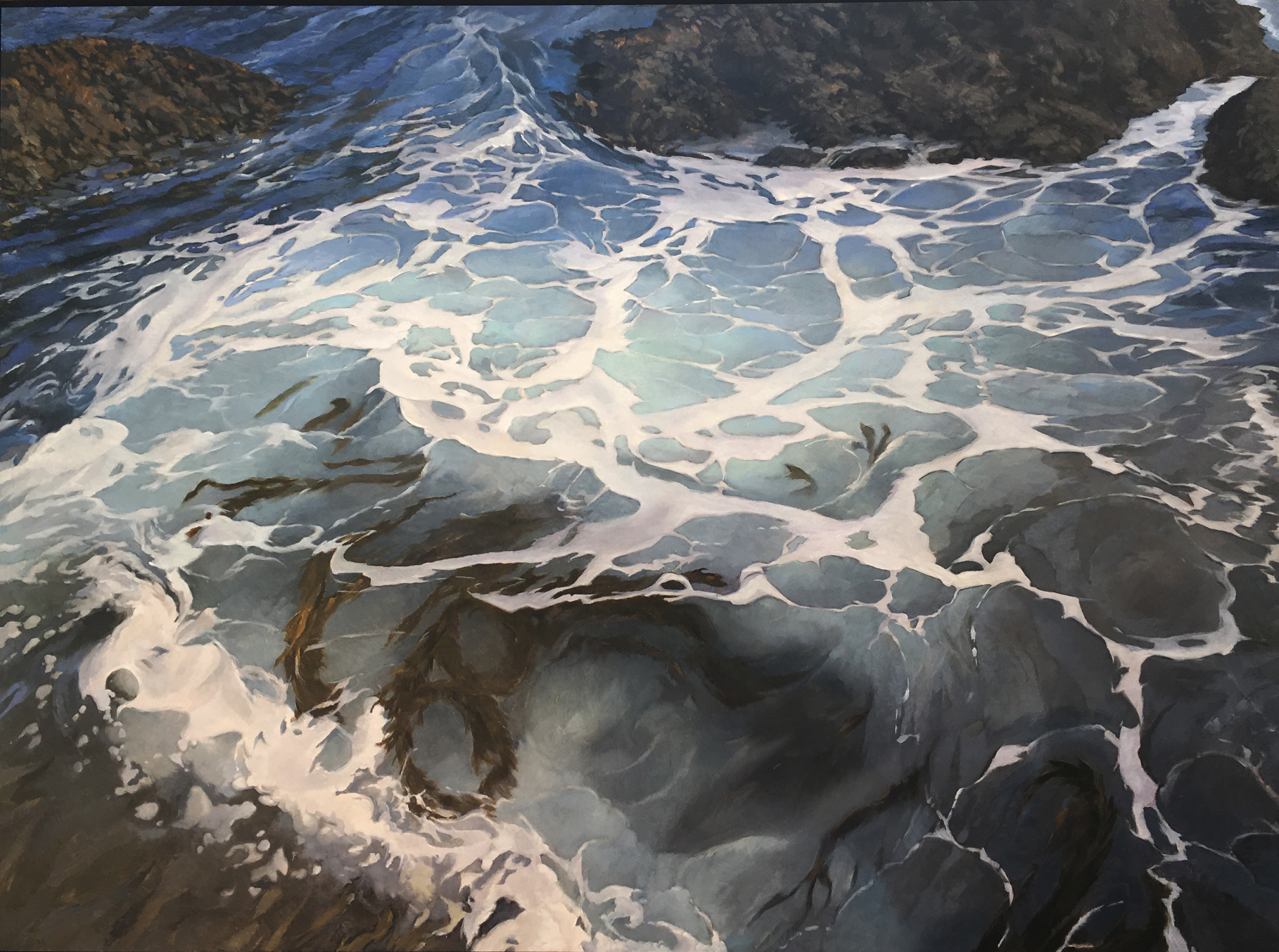 Cambria Tidal surge , 29x39, oil on board. Contact Artist's studio