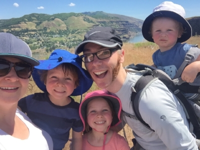 Me and the fam, on our first hike with no whines. It only took 7 years. 