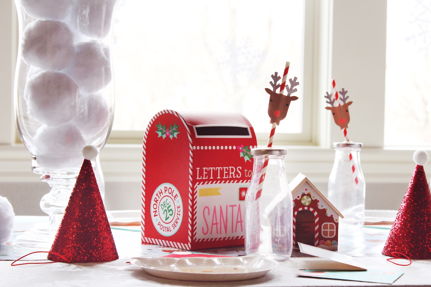 Letters to santa Mailbox_Kids Party Table Christmas_Reindeer_Snowballs_Design Organize Party.jpg