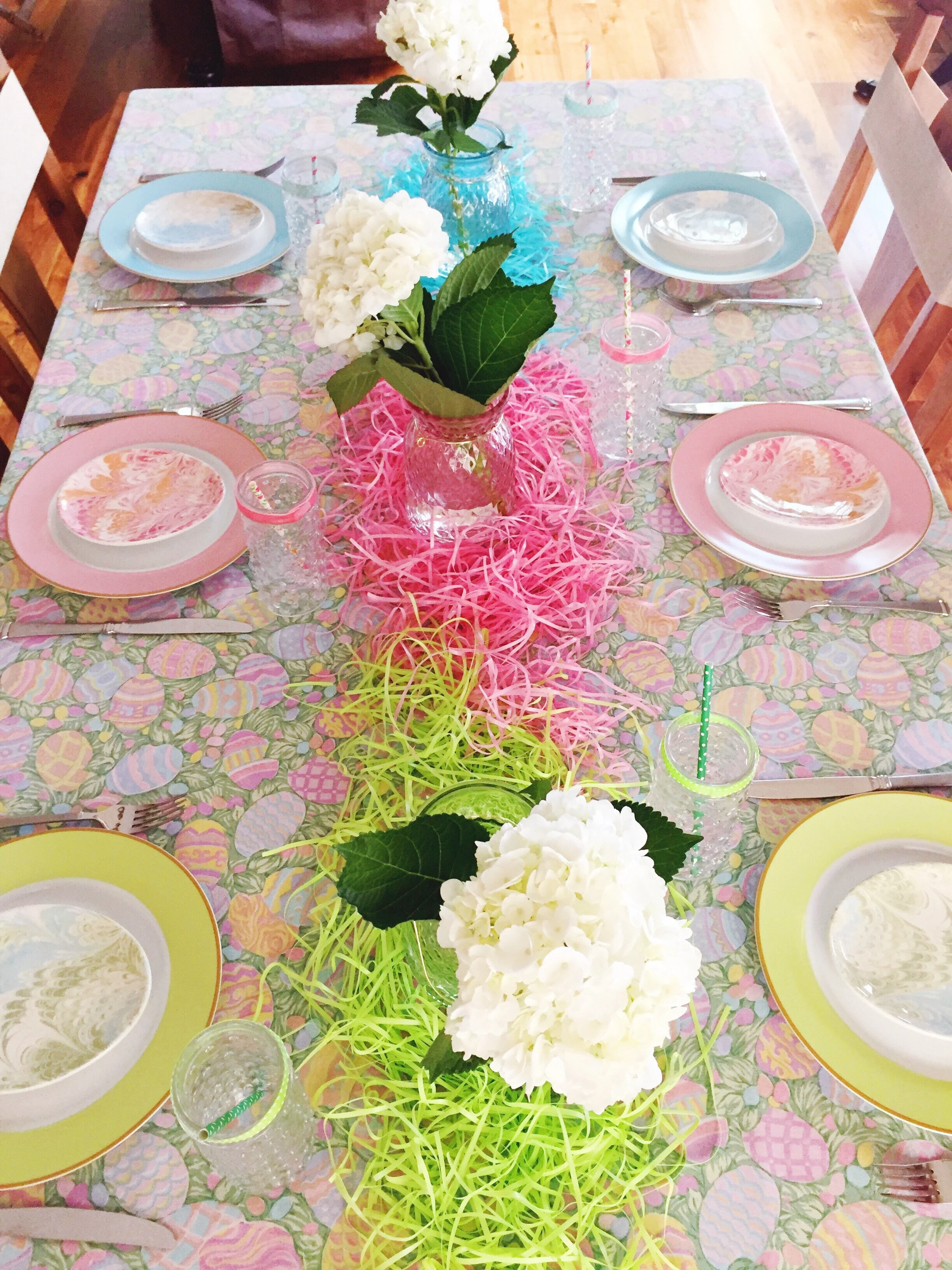 Easter Colorblock Table Inspiration