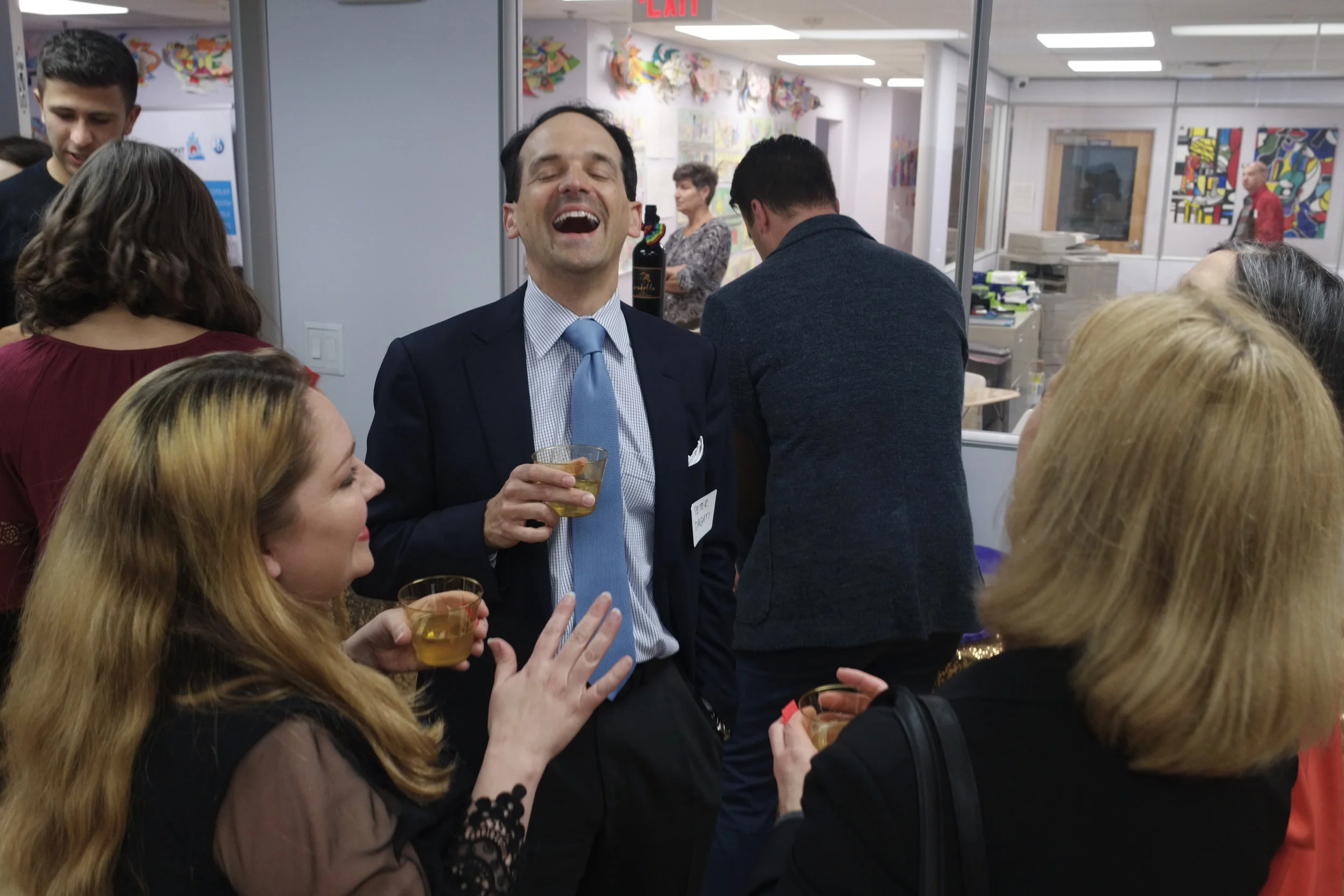 Sharing a laugh with Ms. Cristina