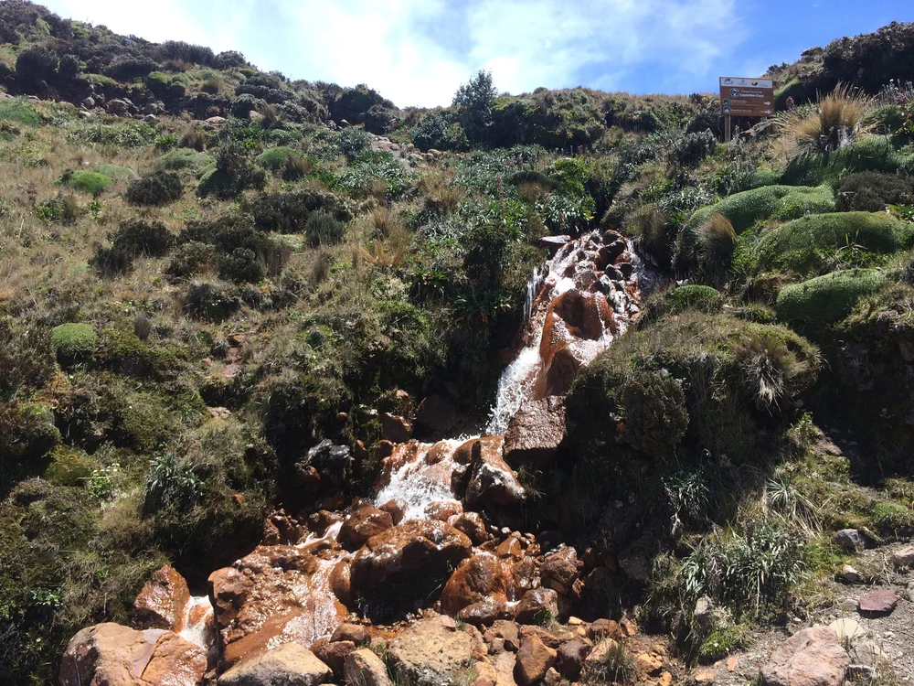 Waterfall with icicles 