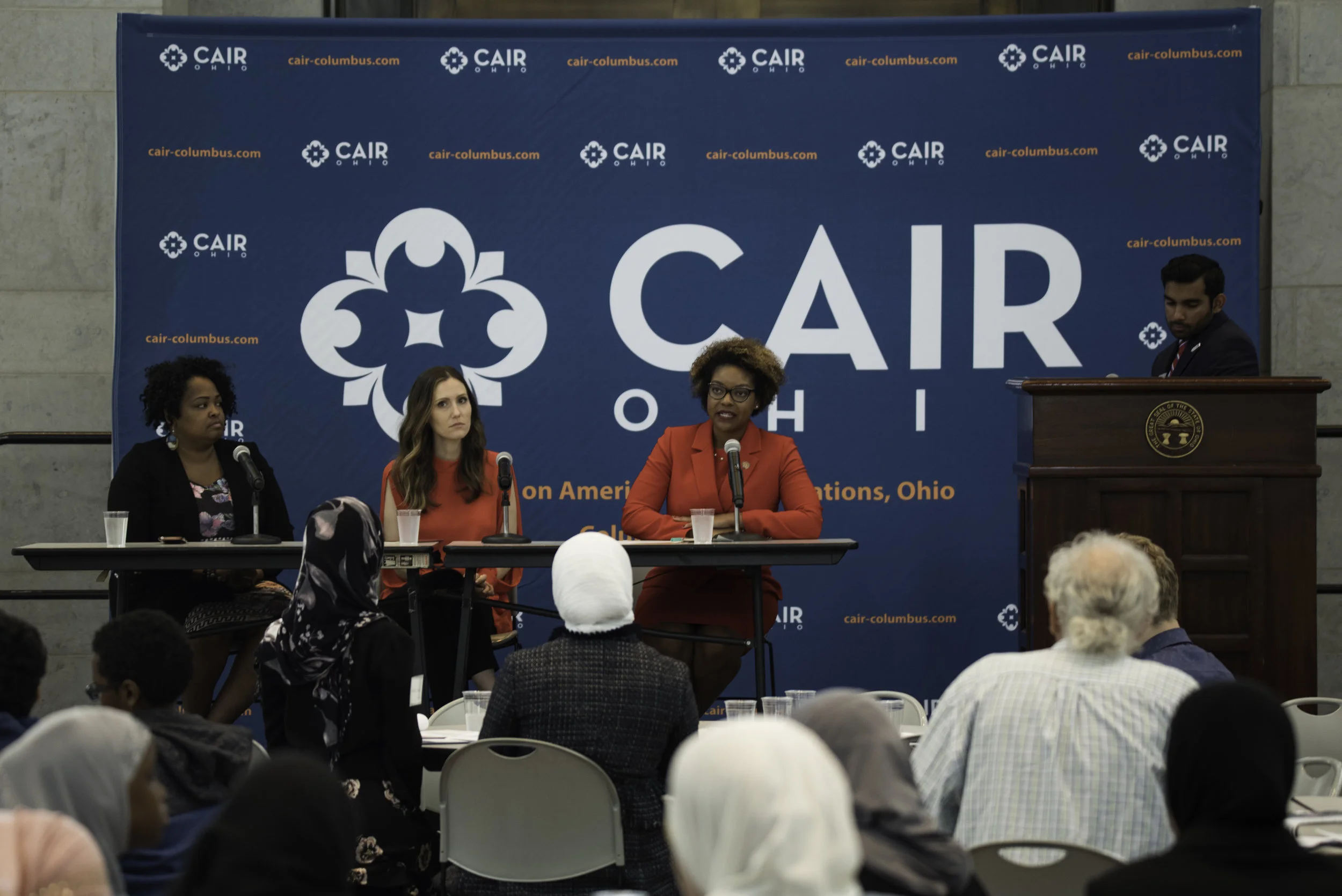 Panel with Ohio Representative Stephanie Howse, Ohio Representative Emilia Sykes, and Columbus City Council Member Elizabeth Brown.