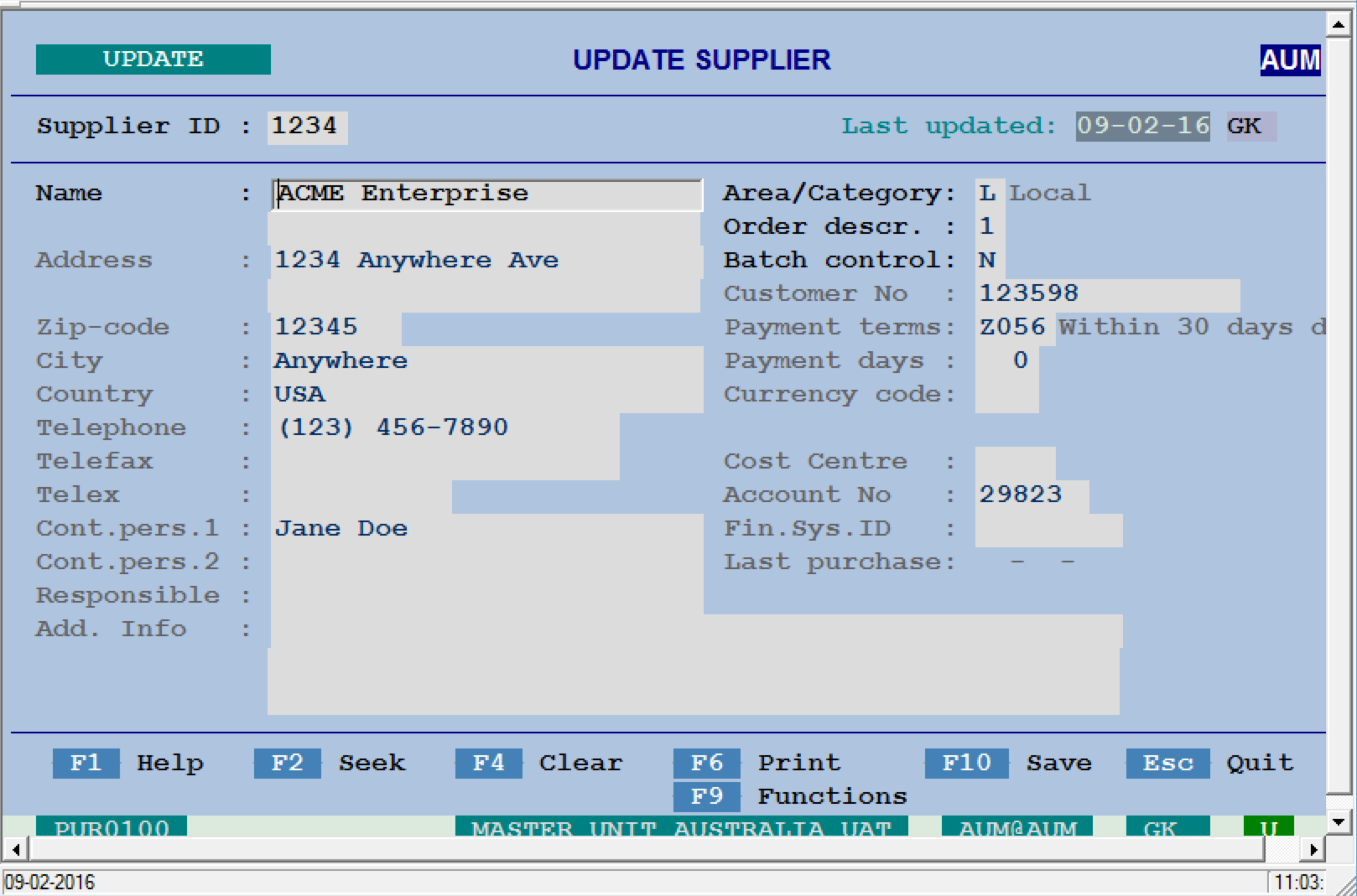 A dated layout gave little indication to user as to the vital details of the vendor they were currently viewing.
