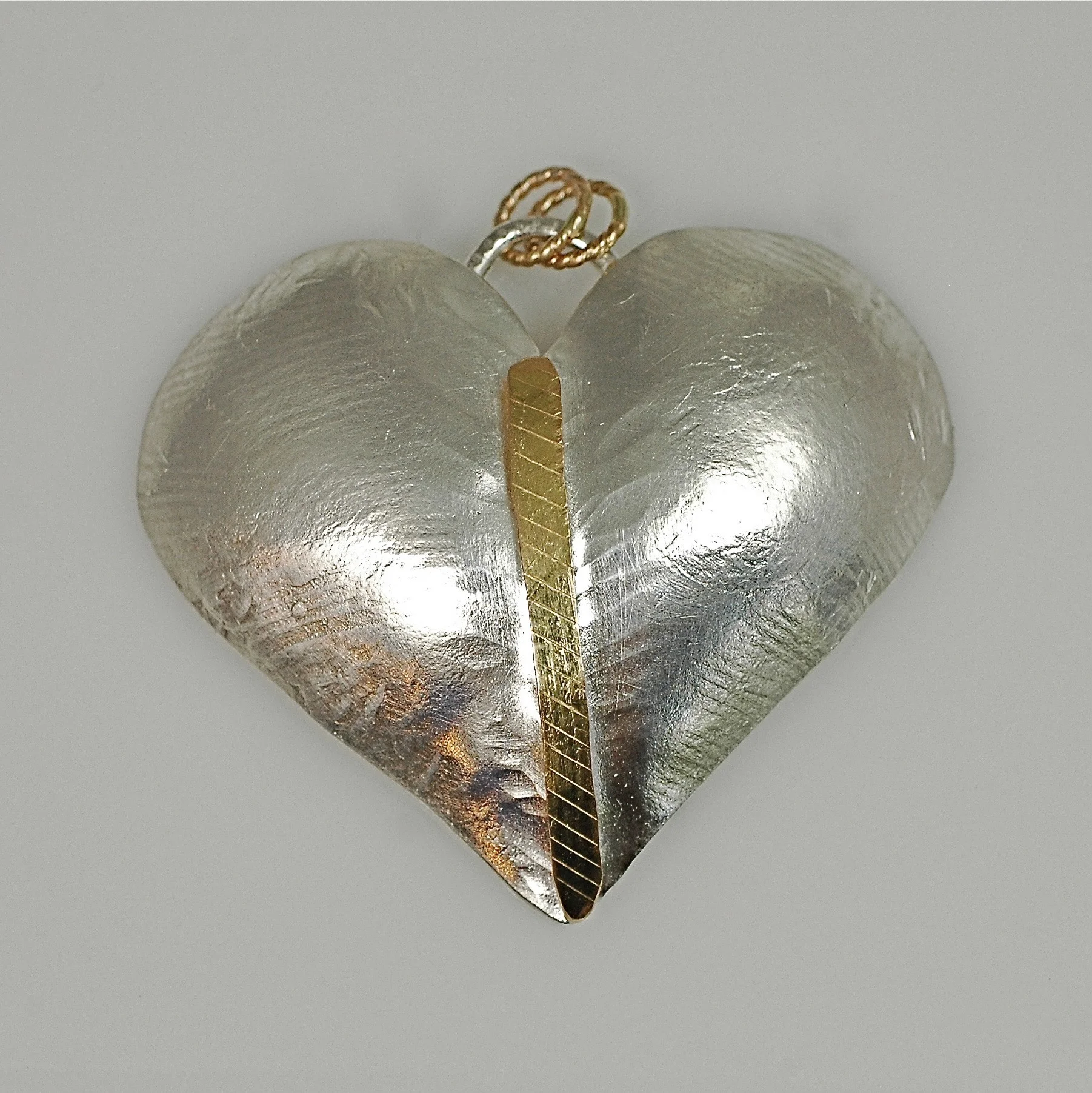 Silver and Gold Heart Pendant