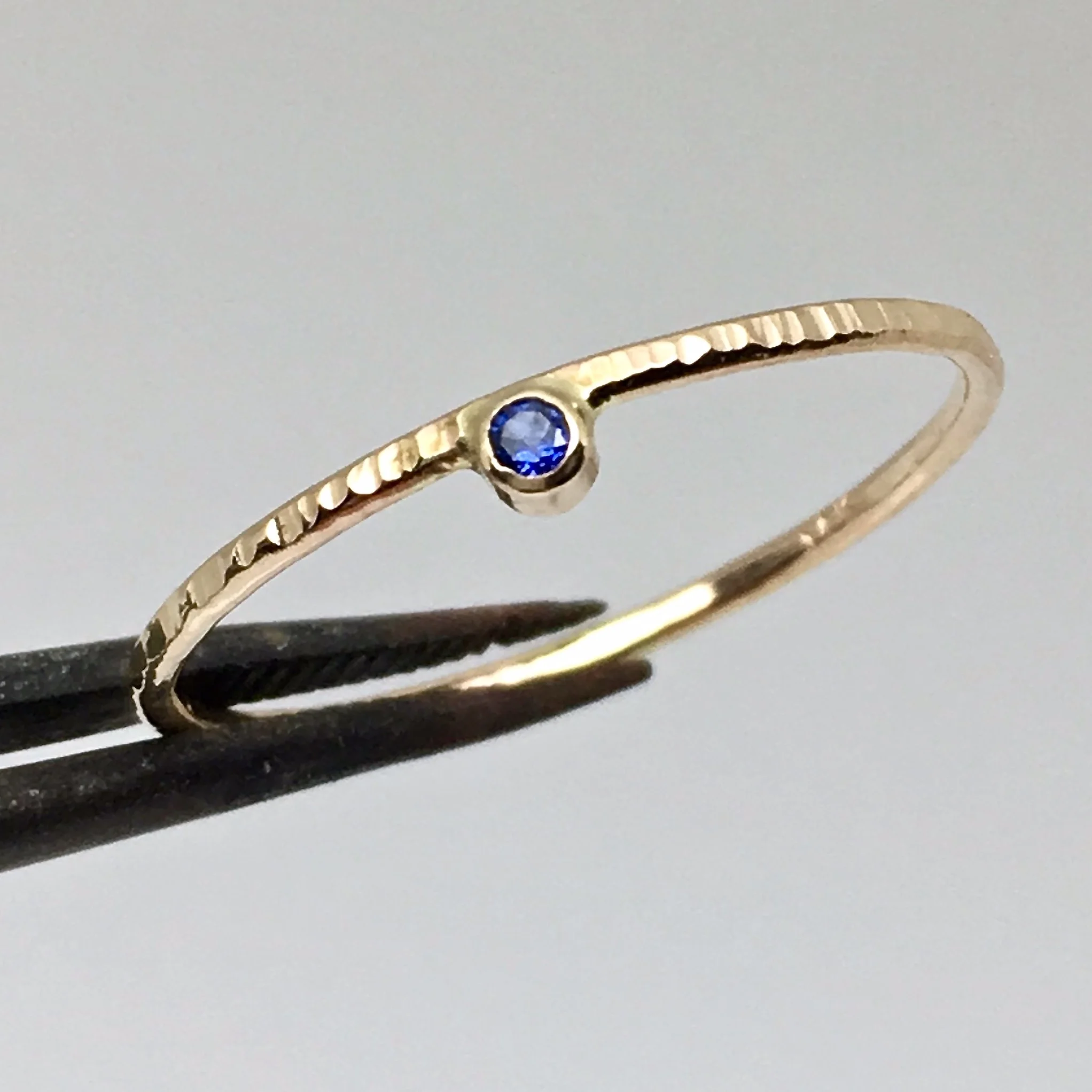 Gold and sapphire ring